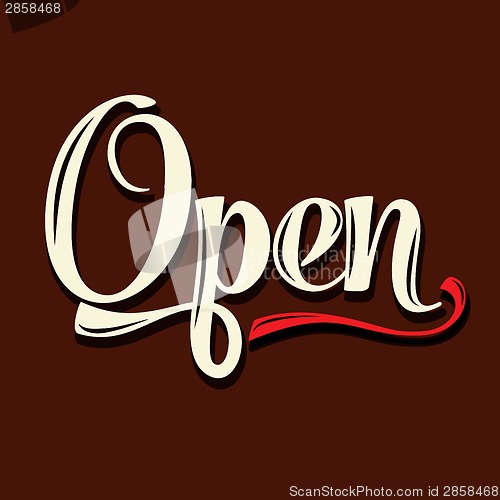 Image of retro open sign