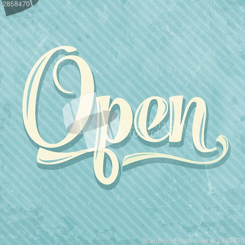 Image of retro open sign