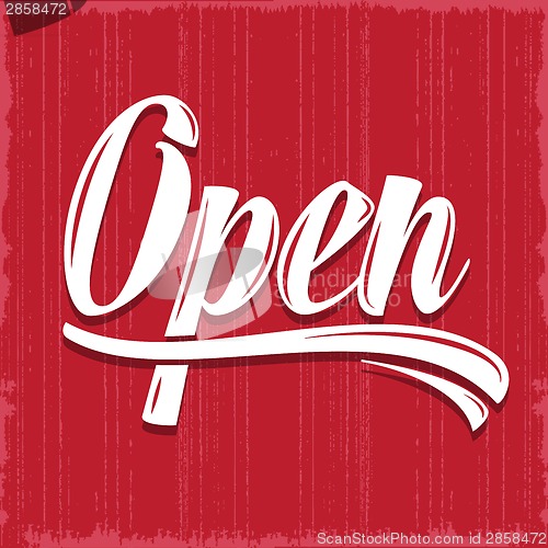 Image of retro open sign