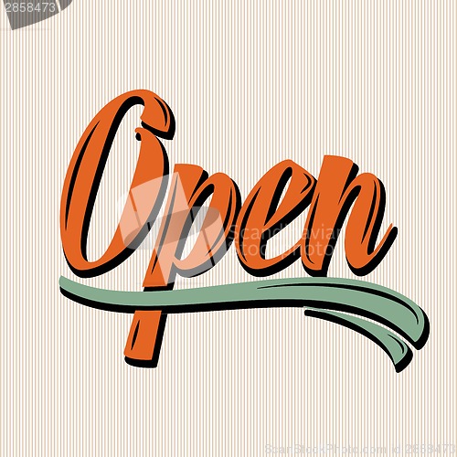 Image of retro open sign