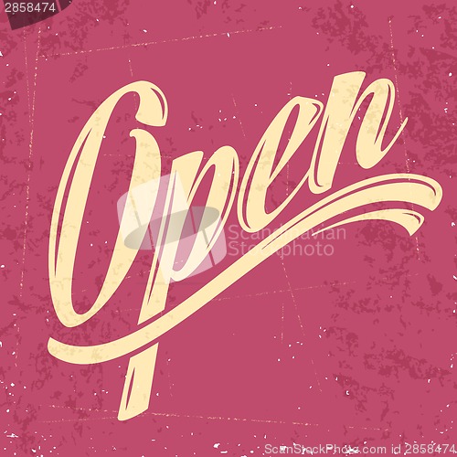 Image of retro open sign