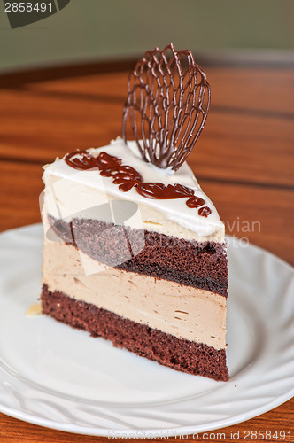 Image of chocolate cake piece
