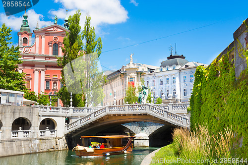 Image of Romantic medieval Ljubljana, Slovenia, Europe.