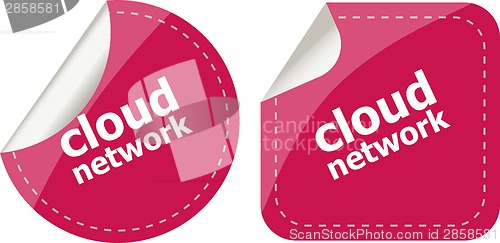 Image of Abstract paper speech bubble. cloud. stickers set