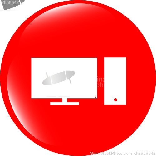 Image of computer pc icon button