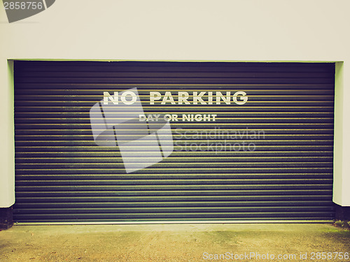 Image of Retro look No parking sign