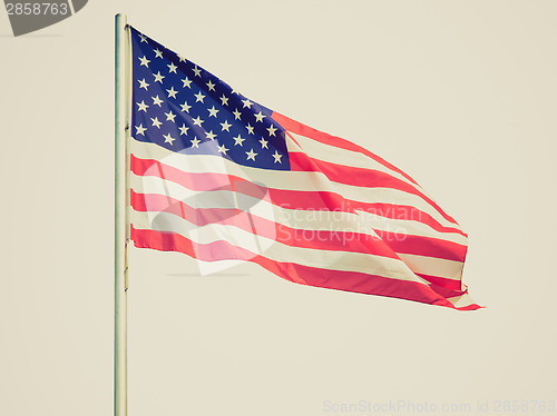 Image of Retro look American flag