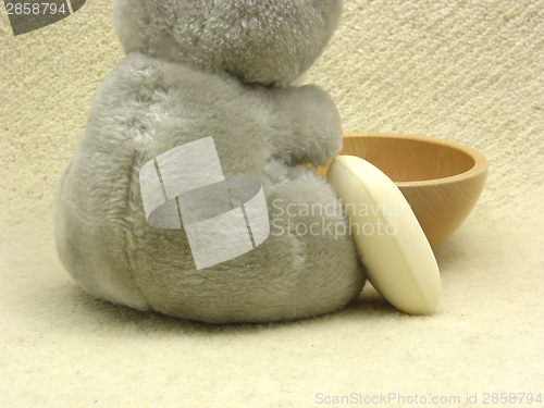 Image of Soft and hygienic wellness objects on beige background