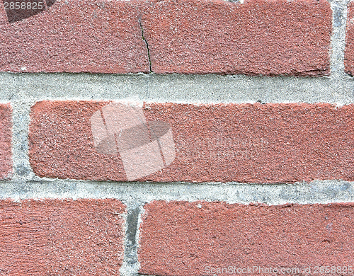 Image of Background out of red clinker brick and cement