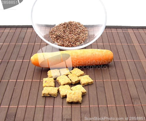 Image of Dog cookies and some baking ingredients
