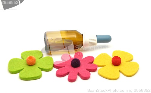 Image of Bach flower remedies and felt decoration