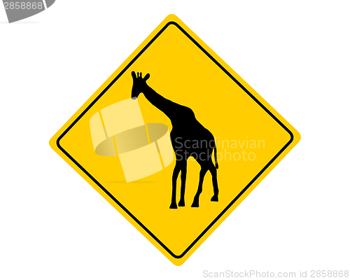 Image of Giraffe warning sign