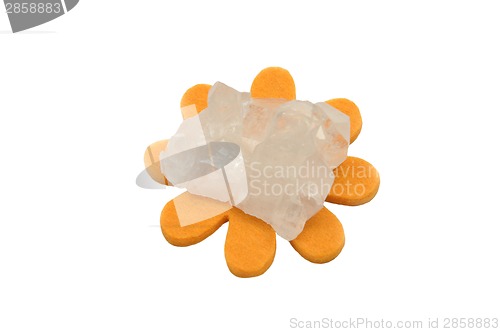 Image of Rock crystal on felt