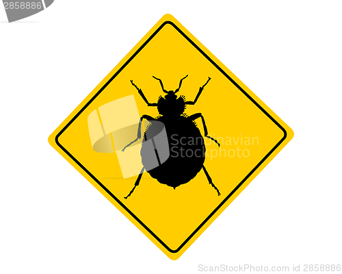 Image of Bed bug warning sign