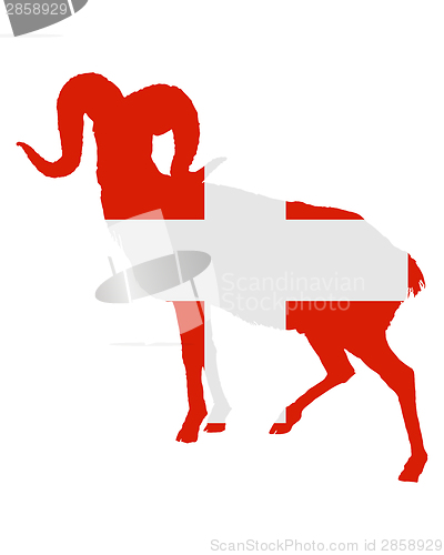 Image of Flag of Switzerland with ram