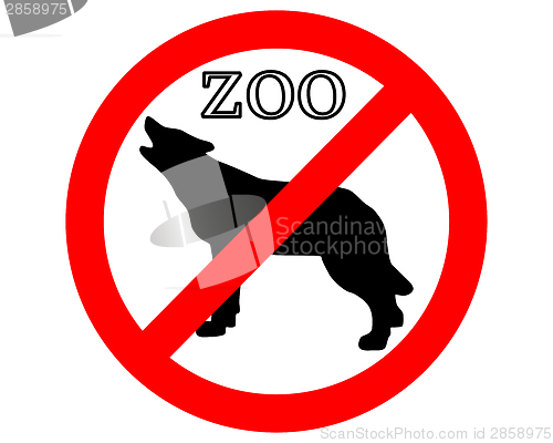 Image of Wolf  in zoo prohibited