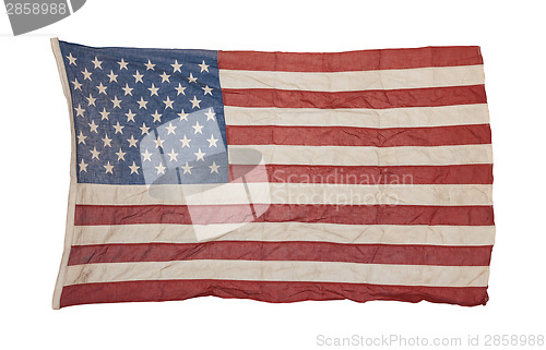 Image of American flag old and worn