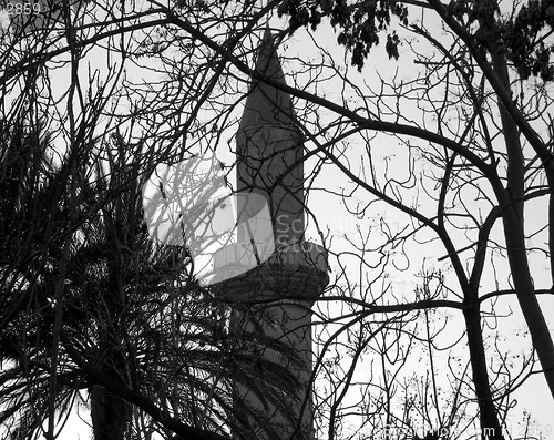 Image of Black and white tower. Nicosia. Cyprus