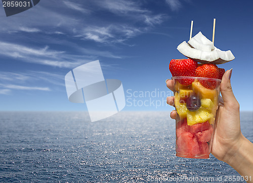 Image of Various Fruit in the glass