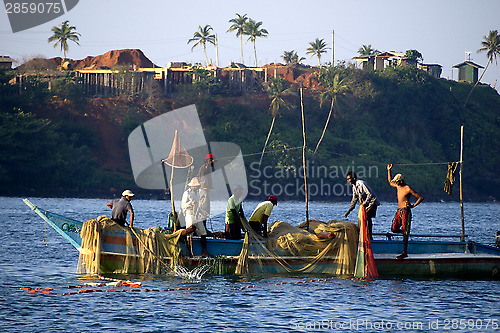 Image of Fishermen at the Indian ocean