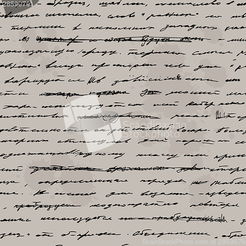 Image of Handwriting. Seamless vector background.