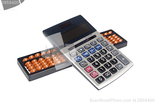 Image of Abacus and calculator