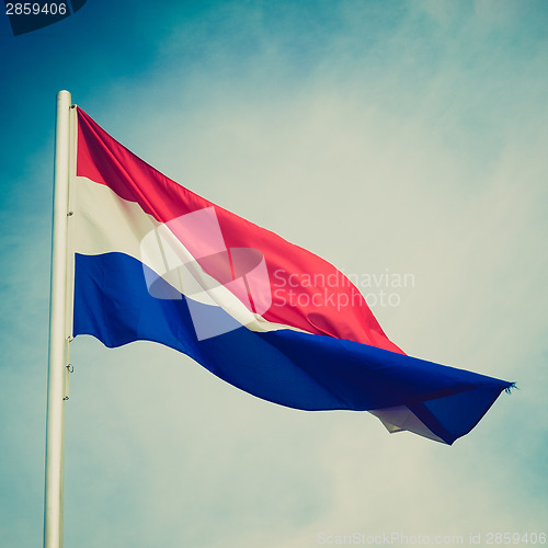 Image of Retro look Flag of Luxembourg