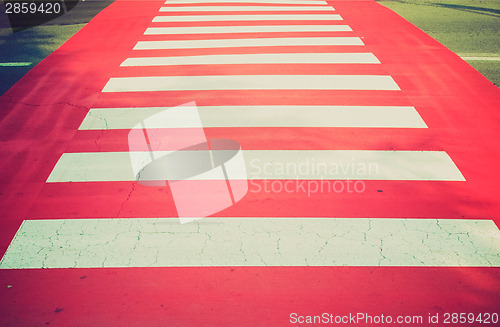 Image of Retro look Zebra crossing
