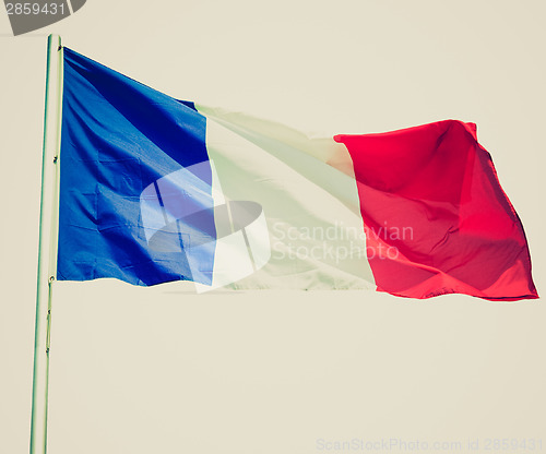 Image of Retro look French flag