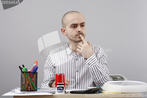 Image of Man at desk