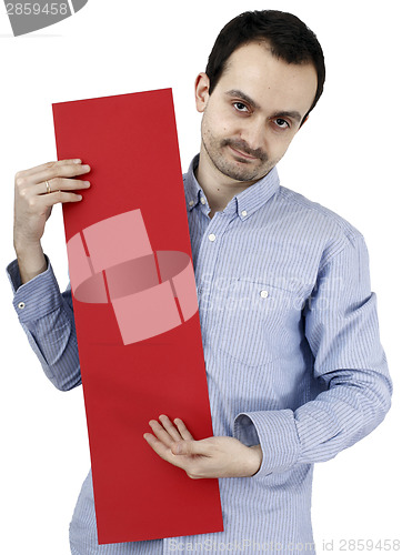 Image of Man holding a paper