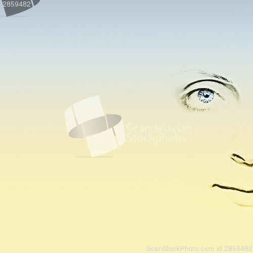 Image of Close-up of a beautiful girl's face