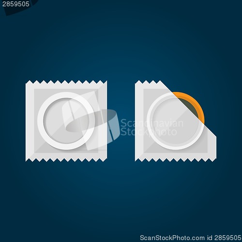 Image of Flat Illustration of condom.