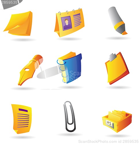 Image of Icons for office items