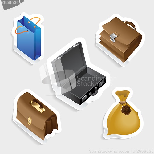 Image of Sticker icon set for bags