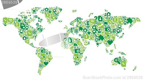 Image of Green concept of World map