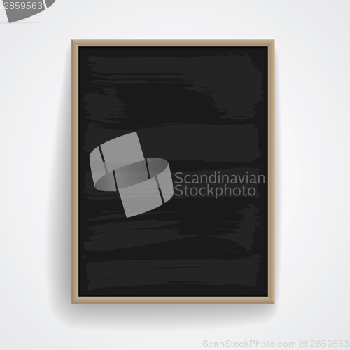 Image of Black chalkboard with wooden frame