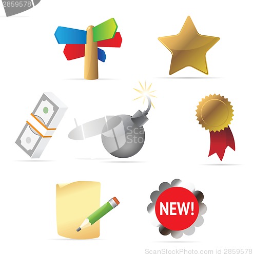 Image of Icons for business metaphor