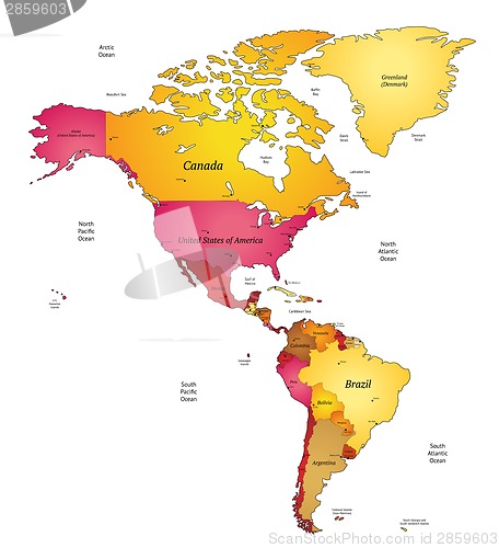 Image of Map of Americas