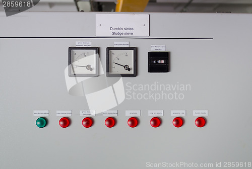 Image of Sludge sieve control panel 