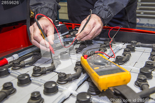 Image of Forklift battery check