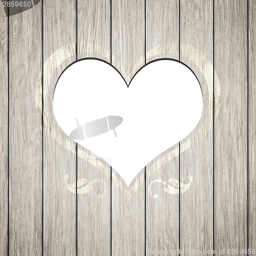 Image of wooden heart frame