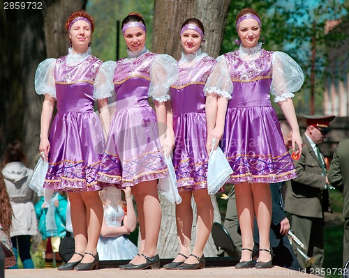 Image of National russian dresses girls