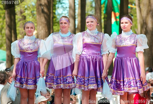 Image of National russian dresses girls