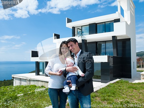 Image of happy young family at home