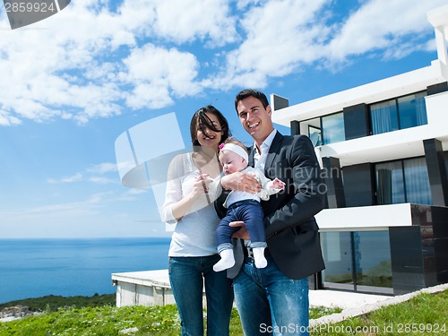 Image of happy young family at home