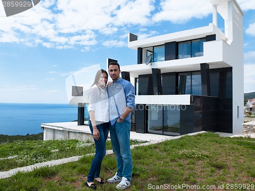 Image of happy young family at home