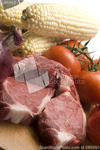 Image of steak with vegetables