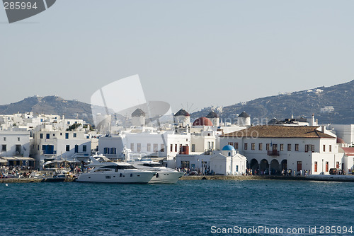 Image of greek island harbor