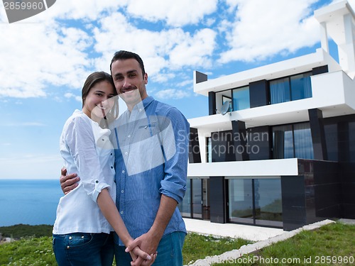 Image of happy young family at home